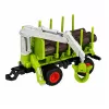 LEAN TOYS Tractor teledirigido RC con remolque forestal y pinza para madera 1:24