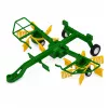 LEAN TOYS Tractor teledirigido con rastrillo de heno, luces RC 1:24