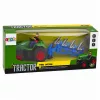 LEAN TOYS Tractor RC con arado y agricultor, teledirigido, luces, verde, 1:24