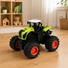 LEAN TOYS Tractor agrícola RC teledirigido alto con luces y sonidos verde 1:16