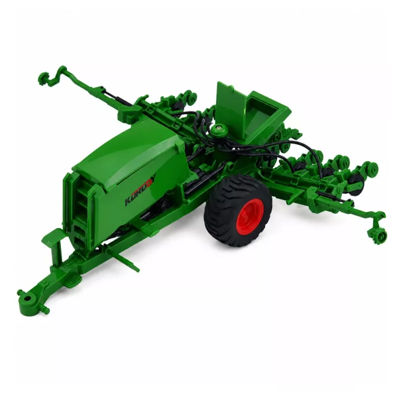 LEAN TOYS Tractor con sembradora y cultivador, luz y sonido, amarillo, 1:24