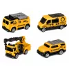 LEAN TOYS Camión con grúa y transportador de vehículos, luz, sonido, verde