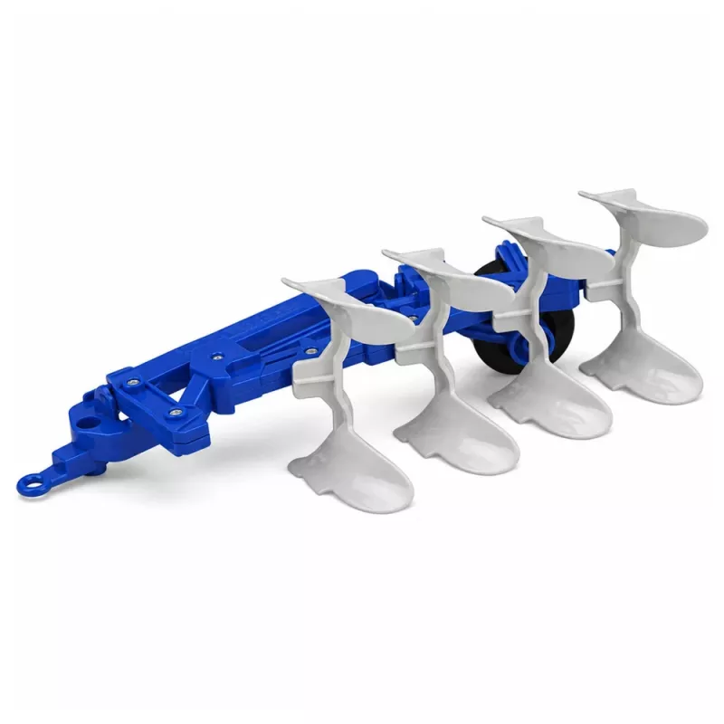 LEAN TOYS Cosechadora agrícola con cabezal de corte y arado, figuras de granjeros, caballo, luz y sonido, 4 piezas