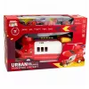 LEAN TOYS Gran avión de transporte de bomberos plegable con vehículos, luces y sonidos