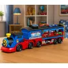 LEAN TOYS Transportador de locomotora con coches, vías, rampa de lanzamiento, luces y sonidos