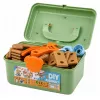 LEAN TOYS Maletín de construcción con destornillador y bloques, 190 piezas