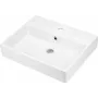 DEANTE Lavabo de cerámica, sobre encimera/bajo encimera con banco de grifería - 50x