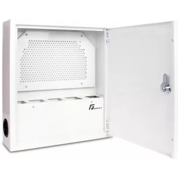 GETFORT Armario multimedia de superficie 390x350x100 mm blanco