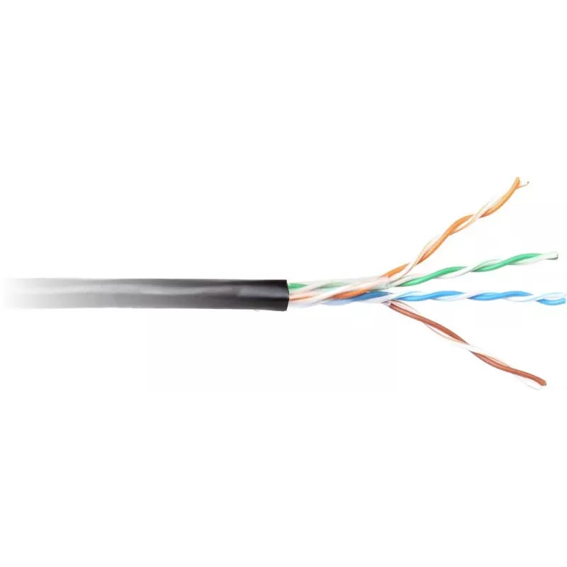 GETFORT Cat.5e U/UTP Cable de red exterior 500m negro resistente a los rayos UV
