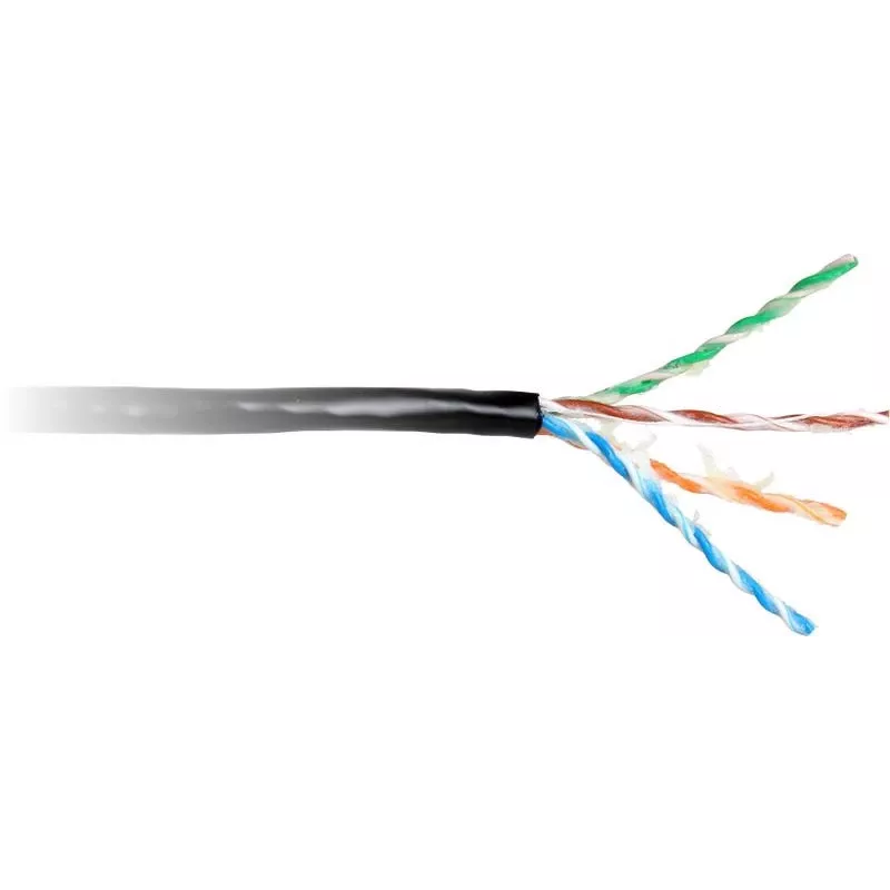 GETFORT Cat.5e U/UTP Cable de par trenzado exterior relleno de gel 500m negro