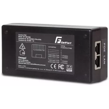GETFORT GF-48-60W-G Adaptador PoE Gigabit fuente de alimentación