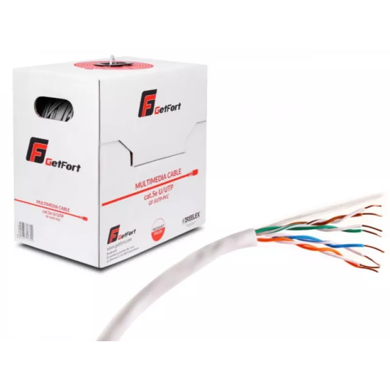 GETFORT Cable de red Premium Cat.5e U/UTP PVC 500m gris