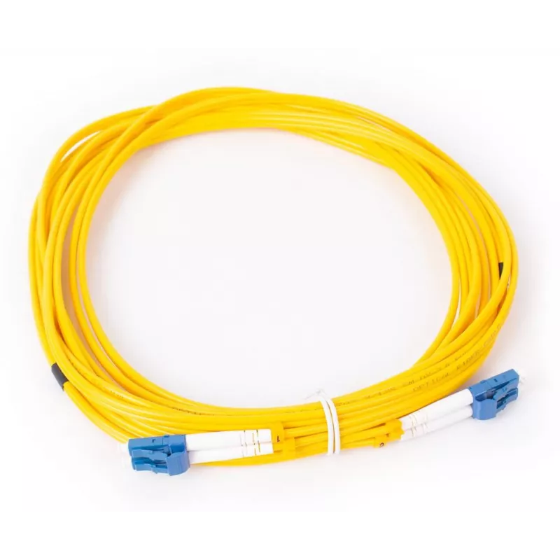 GETFORT GF-LULUD5 Cable de parcheo de fibra óptica monomodo LC/UPC a LC/UPC dúplex 5m amarillo