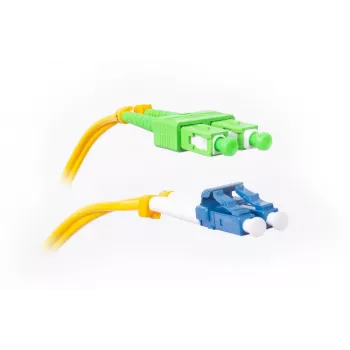 GETFORT Cable de parcheo de fibra óptica SM SC/APC a LC/UPC dúplex 3m (9,84ft) LSZH amarillo