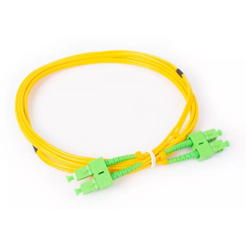 GETFORT GF-SASAD2 Cable de parcheo de fibra óptica monomodo SC/APC a SC/APC dúplex 2m
