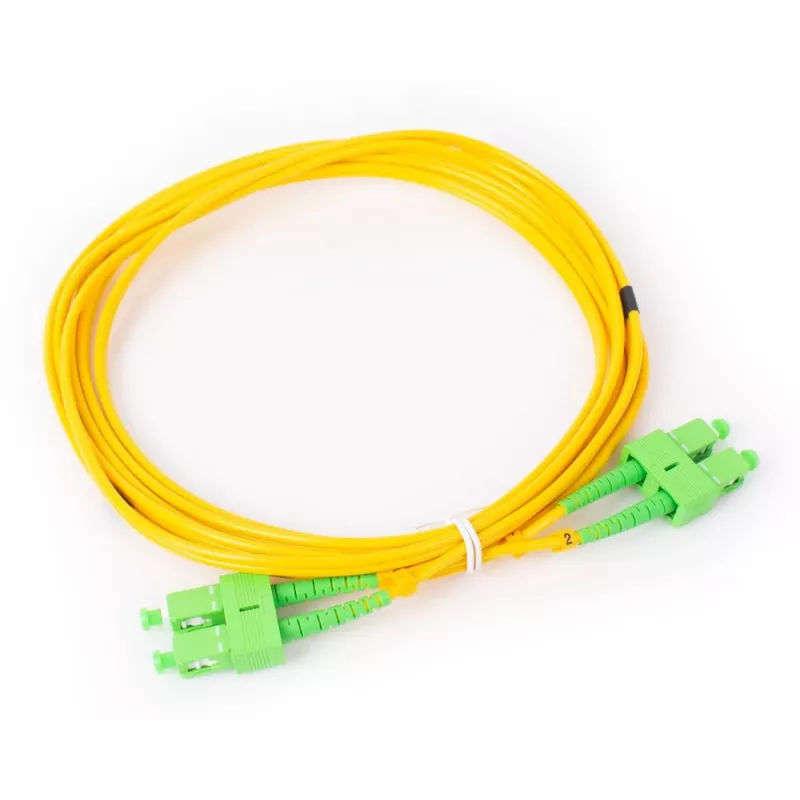 GETFORT GF-SASAD3 Cable de parcheo de fibra óptica monomodo SC/APC a SC/APC dúplex 3m