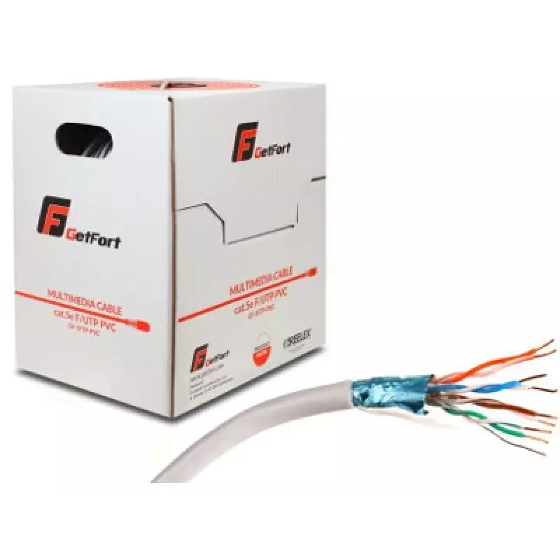 GETFORT Cable de red Premium Cat.5e F/UTP PVC 500m gris