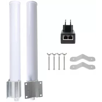 GETFORT GF-ANT-360 antena omnidireccional 12 dBi 2,4-2,5 GHz conector hembra N blanca