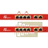 GETFORT GF-106-4PG-65 switch Gigabit PoE de 6 puertos (4 puertos PoE+, 65W, no gestionado, sobremesa, metal)