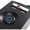Getfort 5P 5m regleta de enchufes con protección contra sobretensiones y USB negra