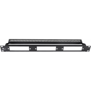 Getfort panel de parcheo modular 1U 24 puertos negro