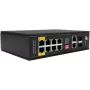 GETFORT GF-110-8PG-2G-2S switch PoE+ industrial, 8x PoE+ Gigabit + 2x Gigabit + 2x SFP, -40°C a 80°C