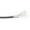 GETFORT cable exterior Cat.5e U/UTP con cable de acero 305m negro