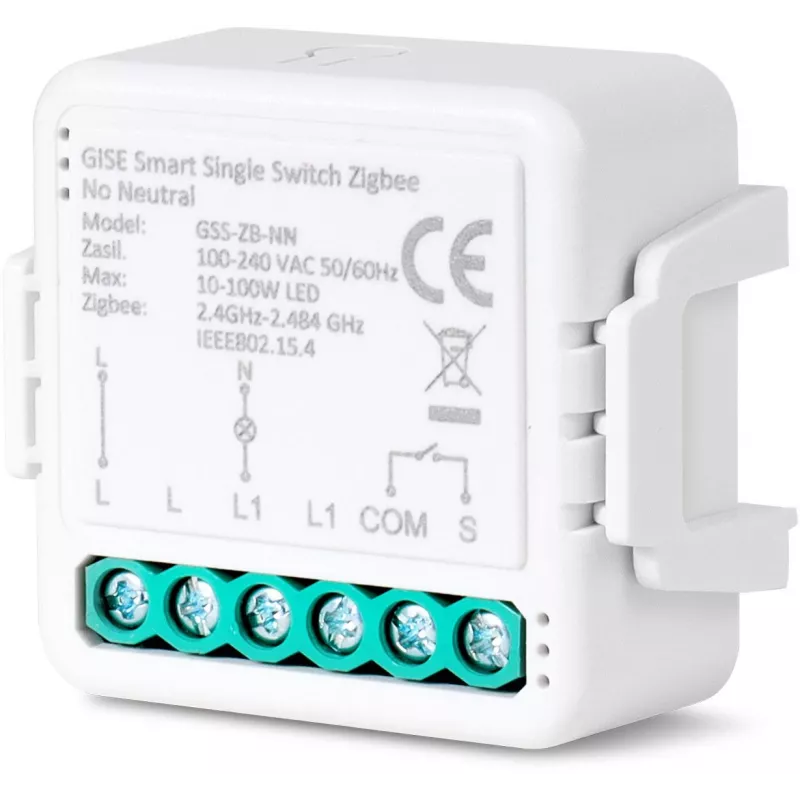 GISE módulo de relé único inteligente (sin neutro) Zigbee Tuya GSS-ZB-NN