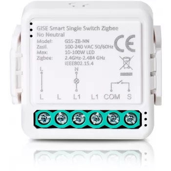 GISE módulo de relé único inteligente (sin neutro) Zigbee Tuya GSS-ZB-NN