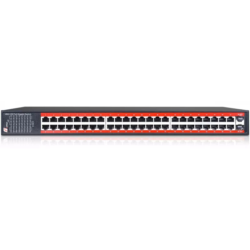 GETFORT GF-148-48G-2S Switch Gigabit no gestionado de 48 puertos con 2 ranuras SFP