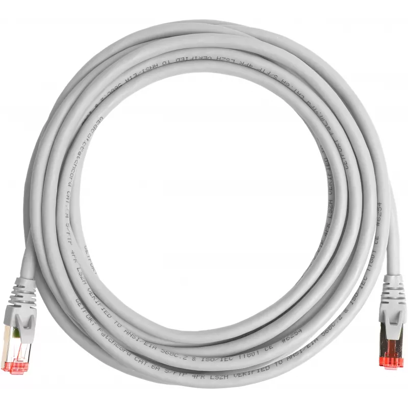 GETFORT Cable de red Cat.6A S/FTP LSOH 10m gris