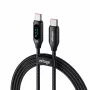 Cable USB-C a USB-C Voltage PowerDisplay 100W PD 1m negro