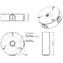 MITON MT-P13G Caja de derivación de superficie, gris (RAL 7035), IP65, IK07, 130x130x75 mm