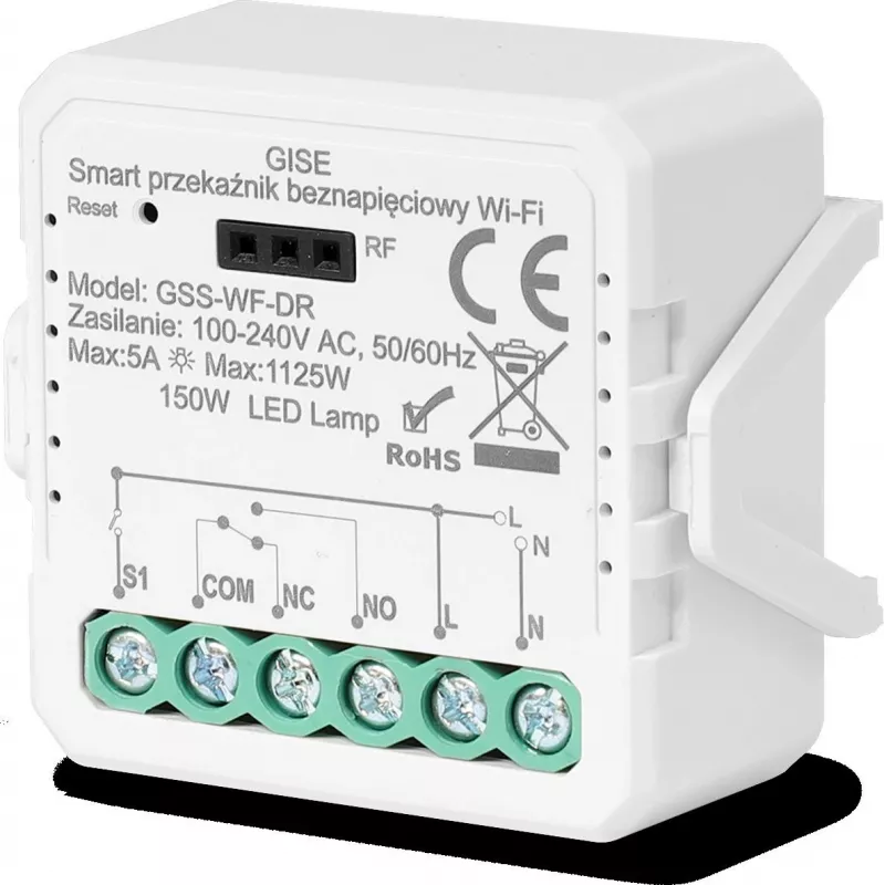 GISE Módulo de relé único libre de potencial Smart WiFi Tuya GSS-WF-DR