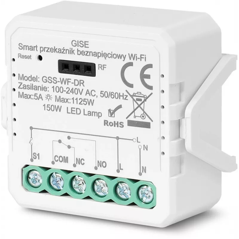 GISE Módulo de relé único libre de potencial Smart WiFi Tuya GSS-WF-DR