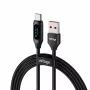 Cable USB-A a USB-C Voltage PowerDisplay 66W 100cm negro