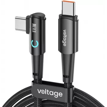 Cable Voltage PowerAngle USB-C a USB-C 100W PD 2m negro