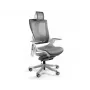 UNIQUE Wau 2 NW41 Silla de oficina ergonómica, color carbón/malla blanca