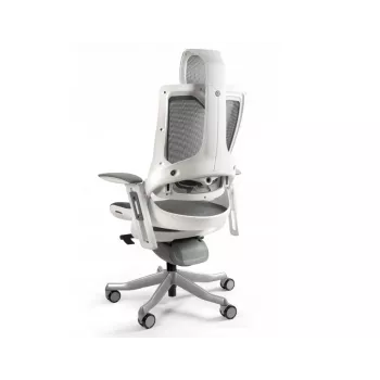 UNIQUE Wau 2 NW41 Silla de oficina ergonómica, color carbón/malla blanca