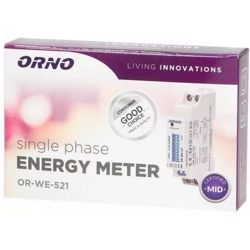ORNO OR-WE-521 contador de electricidad monofásico