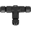 ORNO OR-AE-13602 Conector en T IP68, 3x4mm², 450V/25A, negro
