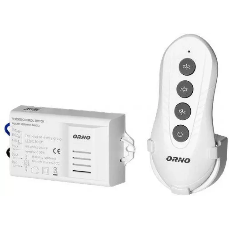 ORNO OR-GB-447 Control de luz inalámbrico set de mando a distancia 1 canal 433,92 MHz 1000W