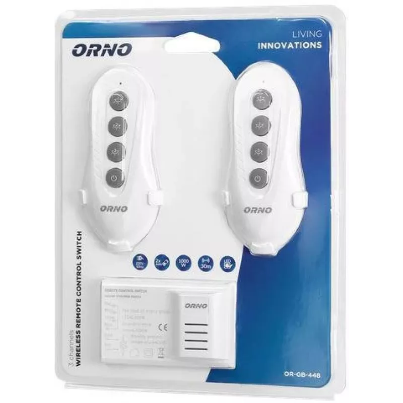 ORNO OR-GB-448 Set de control de luz inalámbrico con 2 mandos a distancia
