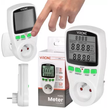 VIRONE EM-4 Vatímetro y calculador de energía de una tarifa