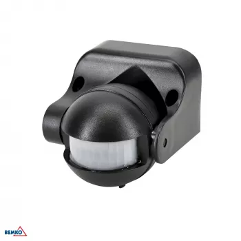 BEMKO Sensor de movimiento PIR 1200W 180° negro