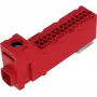 PAWBOL LZB E.4136CZ Borne de carril sin tornillos 12 polos rojo 450V 24A