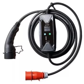 ELOAD TIE-EV16-P3-GEN2 Cargador para vehículo eléctrico trifásico 11kW con control remoto, Type 2, cable 5m, IP54