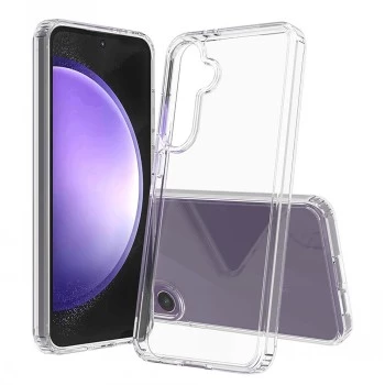 SCREENOR Funda Bumper para Samsung Galaxy S24 FE, Transparente