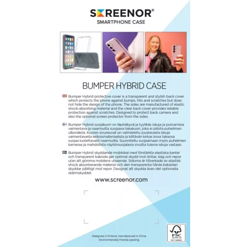 SCREENOR funda bumper para Samsung Galaxy A37, transparente