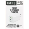 GRATEQ HALTI Cargador de pared GaN PD/PPS 2xUSB-C/1xUSB-A 100W negro